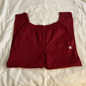 Mens Champion Reverse Weave Jogger Pants Red L
